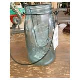 NEW LANTERN IN BLUE MASON GLASS