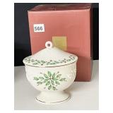 LENOX COVERED CANDY DISH NIB