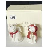 LENOX CAT ANGEL AND DEVIL SALT/PEPPER NIB