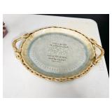RELIGIOUS PLATTER 15" DOUBLE HANDLED