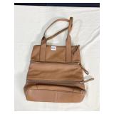 FOSSIL BROWN LEATHER PURSE ZIPPER INNER POCKET