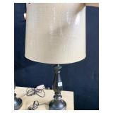 METAL LAMPS 19" HWITH SHADES
