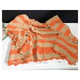 ORANGE AND BROWN AFGHAN