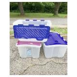 3 FLIP LID STORAGE TOTES