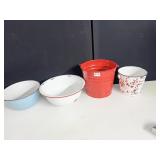 ENAMEL WARE, 2 PAIL BUCKETS