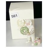 LENOX  SANTA W/ WREATH 5" NIB