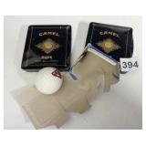 CAMEL TINS, SUPERMAN GOLF BALL