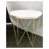 MODERN FAUX MARBLE TOP TABLE