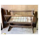 35.5X18X30, SOLID WOOD ROCKING CRADLE WITH