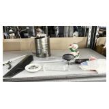 VINTAGE SIFTER, CAN OPENER, KNIFE REST, ETC.