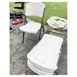 5 FOLDING OUTDOOR CHAIRS GREAT COND.