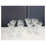 10 ETCHED WINE GLASSES
