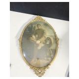 VINTAGE WW1 SOLDIER UNDER CONVEX GLASS