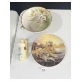 NIPPON PEDESTAL BOWL, COLLECTOR PLATE, MERMAID