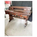 8 DRAWER SOLID PINE DESK NICE FOR DORM56X28X36