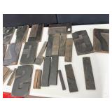 WOOD PRINT LETTERS, NUMBERS, PUNCTUATIONS