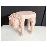 RESIN LION FOOT STOOL 10.5" H
