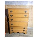 HARD ROCK MAPLE CHEST ON CHEST - 6 DRAWER