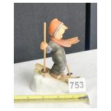 W GERMANY SKIING FIGURINE