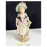 VINTAGE VICTORIAN LADY STATUE SOME DAMAGE