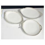 3 SERVING PLATES LIMOGES FRANCE