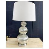 MODERN SILVER MIRRORED BASS LAMP