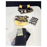 STEELERS TISSUE BOX COVER, HAND MADE WALLET, RFID