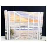 BEACH SCENE ON CANVAS 24 X 32