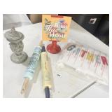 2 ROLLING PINS, GATHER PILLOW, CANDLE HOLDER,