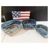FLAG PILLOW, FLAG BASKETS