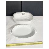 CORNING BAKING DISH, DOUBLE HANDLE DISH BY BIA