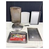 COOKIE SHEETS, STAINLESS STEEL GRILL TOPPER PANS