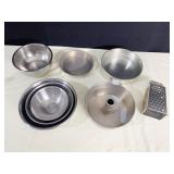 STAINLESS BOWLS, BUNDT PAN, GRATER, BAKING PANS
