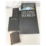 TIMES ATLAS BOOK 3 BIBLES ONE VINTAGE 1902 SIDE
