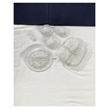 GLASS PLATES DIVIDED SERVING DISHES