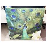 PRINT ON CANVAS PEACOCK 37" X 37"