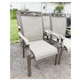 ALUMINUM PATIO CHAIRS TAN VERY NICE