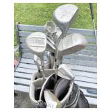 COMPLETE SET OF GOLF IRONS CLUBS IN A BAG WOULD