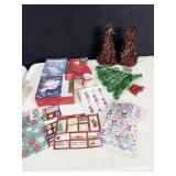 CHRISTMAS CARDS, DECORATIVE TREES, ETC.