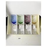 LENOX SET OF 4 COLORED GLASSES