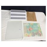 3 TIER SPICE RACK, CUTTING BOARD, COUNTER