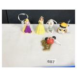 DISNEY CHRISTMAS ORNAMENTS AND STEELERS SNOWMAN