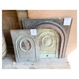 FIREPLACE SURROUNDS 33" W X 37" H CAST IRON, AND