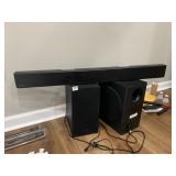 SAMSUNG SOUND BAR, SPEAKER AND SUB WOOFER