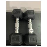 YORK PAIR 15 LB. HAND WEIGHTS