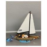 LEGO SAILBOAT AND DOLPHINS