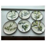 CRAFT AND BARREL PLATES GROUP OF SIX 1 HAS A CHIP