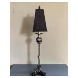 39" HEAVY LEATHER SHADED LAMP