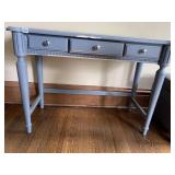 VINTAGE GRAY SIDE TABLE 31"H X 42"L X 18"D