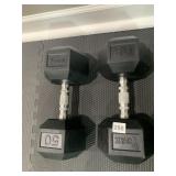 YORK PAIR 50 LB. HAND WEIGHTS